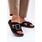 Zaxy Fragrant Ladies Slippers With Decorative Buckle Black | shoptok.hr