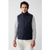 Avva Men's Navy Blue Puffer Vest Goose Feather Water Repellent Windproof Comfort Fit Relaxed Fit cene