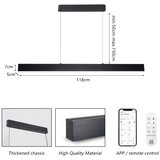  Brilagi - LED prigušiva luster SLEEKLINE SMART LED/40W/230V Wi-Fi Tuya crna + daljinski | Eponuda.com