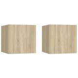 vidaXL Nočne omarice 2 kosa sonoma hrast 30,5x30x30 cm iverna plošča, (20733602) | Shoptok.si