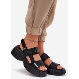EVENTO Leather Women's Platform Sandals Black Mertella | Shoptok.si