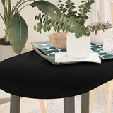 Stolna ploča tamnosmeđa 80x40x4 cm ovalna masivna hrastovina | shoptok.hr