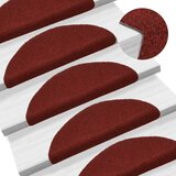  Prostirke za stepenice, samoljepljive, 30 kom, 56x17x3 cm, bordo crvene, poluokrugle | shoptok.hr
