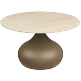 House Nordic Kaki zelena okrogla klubska mizica s stekleno mizno ploščo ø 70 cm Pienza – Cene