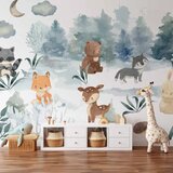  Foto tapeta - Forest Games - Animals in a Forest Painted in Watercolours 200x140 Vodootporna | shoptok.hr