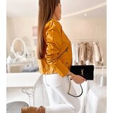 Gemre Yellow faux leather biker jacket Tricia | shoptok.hr