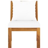 Maison Chic Sekcijski sredinski kavč - Sofa - Kanape s krem blazino trden akacijev les, (21727009) Cene
