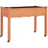 Maison Chic korito - Lonček za rože s podlogo in kolesi rjavo 118x59x80 cm trden les jelke, (22057471) Cene