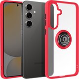 Avizar Pokrov za Samsung Galaxy S24 FE Kovinski obročni video nosilec, Rdeča, (5000014239) | Shoptok.si