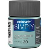 SWINGCOLOR Boja za zid SIMPLY Tester (Plava – br. 20, 50 ml, Mat) Cijene