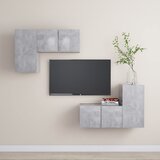 vidaXL 4-dijelni set TV ormarića siva boja betona od iverice Cijene