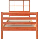 vidaXL Knjižna postelja brez vzmetnice vošč. rjava 90x190 cm trden les | Shoptok.si