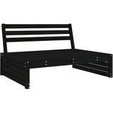  The Living Store Vrtni sredinski kavč črn 120x80 cm trdna borovina - Vrtni Sredinski Kavč, (21443911) | Shoptok.si