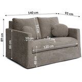 Ropez Siva sofa 140 cm Paphos – | shoptok.hr