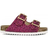 Colors of California Sandali & Odprti čevlji Glitter sandal 2 buckles Rožnata