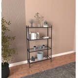 Hanah home polica za knjige marta black glass