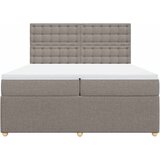  Krevet s oprugama i madracem smeđesivi 200x200 cm od tkanine | shoptok.hr