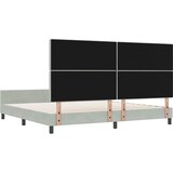  s opruga kutije Svjetlosiva 200 x 200 cm Baršun | shoptok.hr