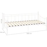 vidaXL posteljni okvir za dnevno posteljo bel kovinski 90x200 cm | Shoptok.si