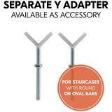 Hauck zaštitna ograda Clear Step 2 (75 - 80 cm) Bijela | shoptok.hr