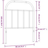  Metalno zamjensko uzglavlje bijelo 75 cm | Eponuda.ba