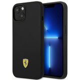 Ferrari FEHCP14SSIBBK IPHONE 14 / 15 / 13 6.1 BLACK/BLACK HARDCASE SILICONE METAL LOGO, (5000076821) Cene