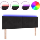 vidaXL LED uzglavlje s dugmadi, crno, 80 cm, baršun | shoptok.hr