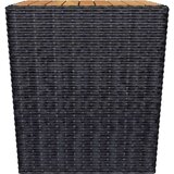  3-dijelni bistro set od poliratana i bagremovog drva crni | shoptok.hr