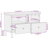 TV ormarić 70 x 33 x 46 cm od masivnog drva manga | shoptok.hr