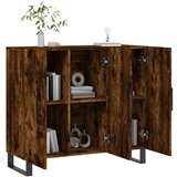  Komoda boja dimljenog hrasta 90 x 34 x 80 cm konstruirano drvo | shoptok.hr