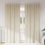  Zavjese za zamračivanje 2 kom. Krem 140 x 225 cm Baršun | shoptok.hr