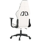 vidaXL Masažni gaming stol Bela in črno umetno usnje | Shoptok.si