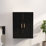 vidaXL Zidni ormarić crni 69,5 x 32,5 x 90 cm konstruirano drvo Cijene
