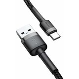 Baseus Cafule kabel USB v USB-C 3A 1m (sivo+črn) | Shoptok.si