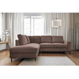 Miuform Smeđa sklopiva kutna garnitura od samta (s lijevim kutom) Lofty Lilly – | shoptok.hr