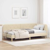  Kutni okvir kreveta Krema 100 x 200 cm tkanina | shoptok.hr