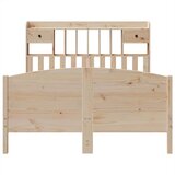 vidaXL Knjižna postelja brez vzmetnice 160x200 cm trdna borovina | Shoptok.si