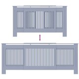 vidaXL Pokrov radiatorja 2 pcs Siva 205x20.5x81.5cm Konstruiran les | Shoptok.si