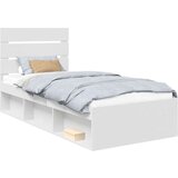  Konstrukcija postelje Bela 75 x 190 cm Masivno borovo les, (5000103110) | Shoptok.si