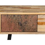vidaXL Konzolna mizica iz masivne predelane tikovine 120x30x76 cm | Shoptok.si