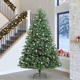 vidaXL Umetno Zložljivo Božično Drevo Zelena 300 cm PVC in kovina | Shoptok.si