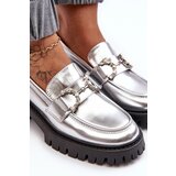 Boto Women's Leather Half-Boots On Massive Heel Silver Lemmitty | ePonuda.com