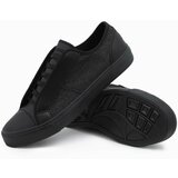 Ombre Men's short sneakers in combined materials - black OM-FOSL Cene'.'