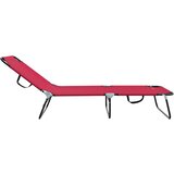  Sklopiva ležaljka za sunčanje Crvena 188 x 57 x 86,5 cm | shoptok.hr