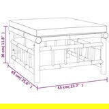  6-dijelna vrtna garnitura od bambusa s tamnosivim jastucima | shoptok.hr