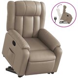  Naslonjač na podizanje od umjetne kože boja cappuccina | shoptok.hr