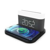 Moye crni bežični punjač sa noćnom lampom | ePonuda.com