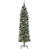  Umjetno vitko božićno drvce s stalakom Zelena i bijela 240 cm | Eponuda.com