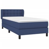  Krevet s oprugama i madracem plavi 90 x 190 cm od tkanine | shoptok.hr