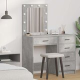 vidaXL Siva betonska Iverica 50 x 41 x 135 cm Ogledalo | shoptok.hr